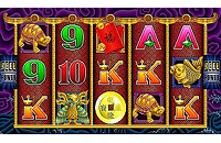 Aristocrat's 5 Dragons Slot Machine Base Game Main Screen