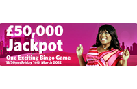 50,000 Jackpot Promotion at MeccaBingo