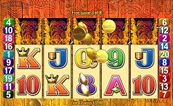 Aristocrat's Tiki Torch Slot Machine Free Spins Bonus Feature