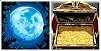 IGT Enchanted Unicorn Online Slot Machine Treasure Chest and Moon Symbols